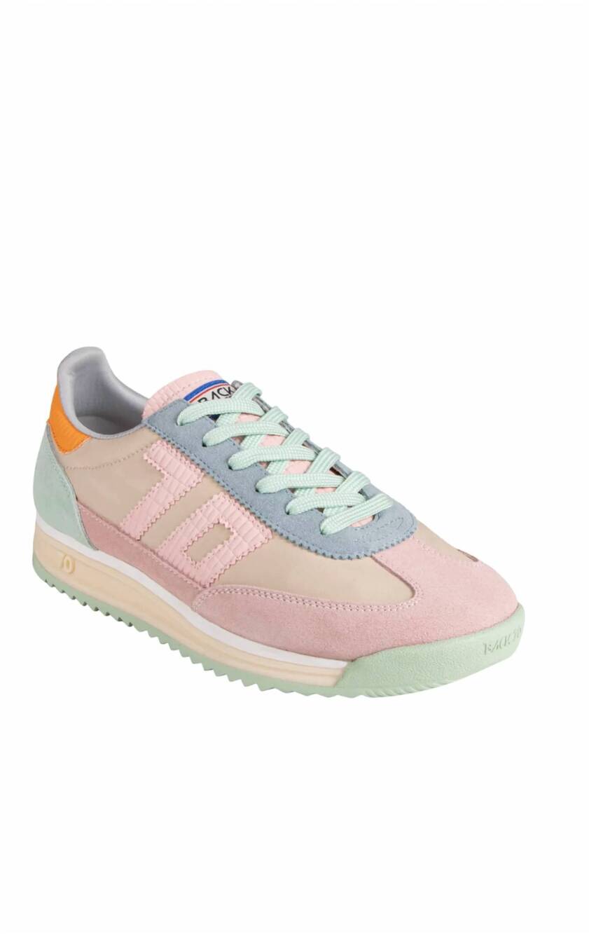 NEW BACK 70 women's barkley jogger sneakers in multi/pink/green